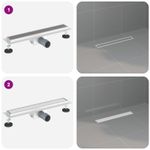Casa si Gradina - Constructii - Materiale constructii - Sisteme de scurgere - Drenaj pentru dus cu capac din sticla Argintiu 50 cm - Infinity.ro