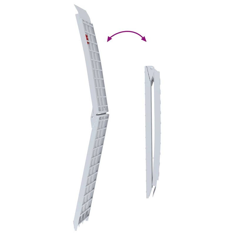 Auto si Moto - Remorci si platforme auto - Rampa de Incarcare Argintiu 230 x 44 x 13 cm Aluminiu - Infinity.ro