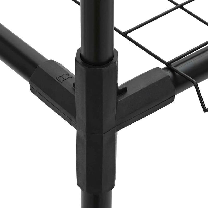 Casa si Gradina - Gradinarit si plante - Plante si ghivece - Ghivece si suporturi - Stand pentru plante cu 3 niveluri Negru 200 x 32 x 104 cm Otel - Infinity.ro