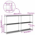 Casa si Gradina - Gradinarit si plante - Plante si ghivece - Ghivece si suporturi - Stand pentru plante cu 3 niveluri Negru 200 x 32 x 104 cm Otel - Infinity.ro