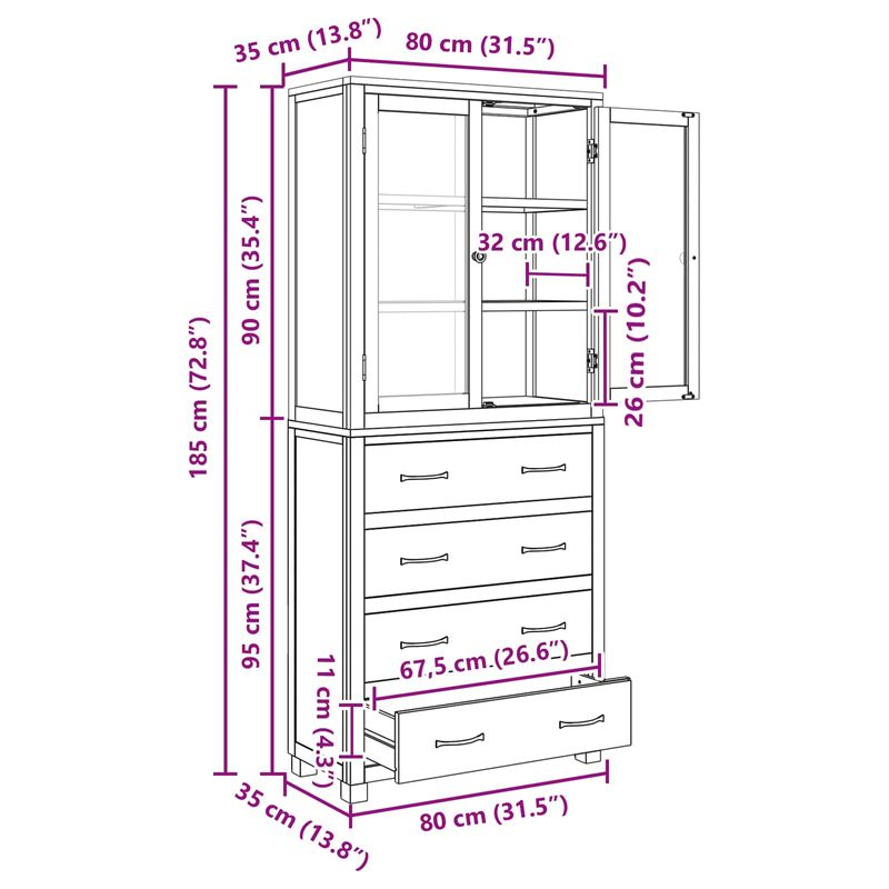 Casa si Gradina - Mobilier - Dulapuri si sifoniere - Dulapuri - Set de Mobilier pentru Depozitare cu sertar Maro Lemn compozit - Infinity.ro