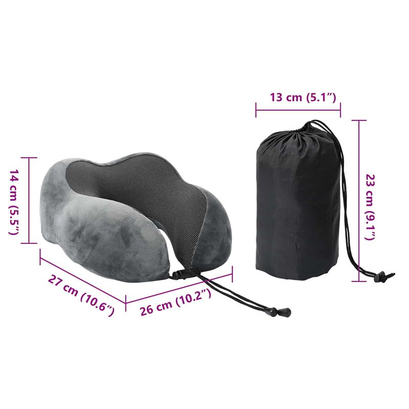 Casa si Gradina - Textile si covoare - Perne si pilote - Perne - Perna cu perna Ajustabil Gri 28 x 25 x 14 cm Catifea - Infinity.ro