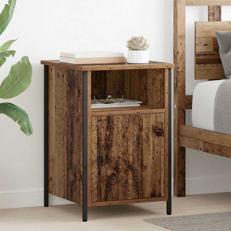 Casa si Gradina - Mobilier - Comode si corpuri - Noptiere - Noptiera Lemn vechi 40 x 42 x 60 cm Lemn compozit - Infinity.ro