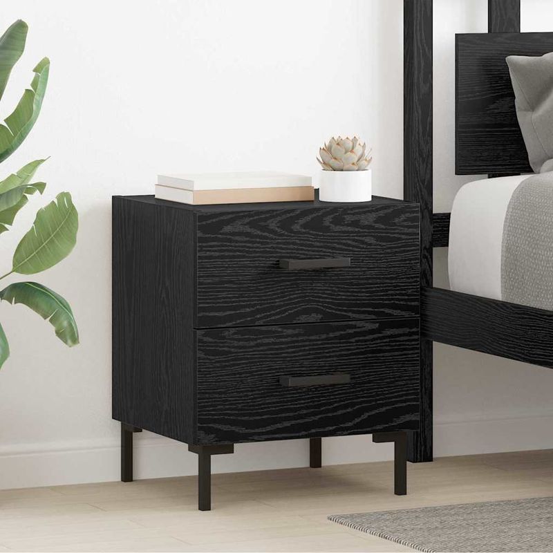 Casa si Gradina - Mobilier - Comode si corpuri - Noptiere - Noptiera Stejar Negru 40 x 35 x 47,5 cm Lemn compozit - Infinity.ro