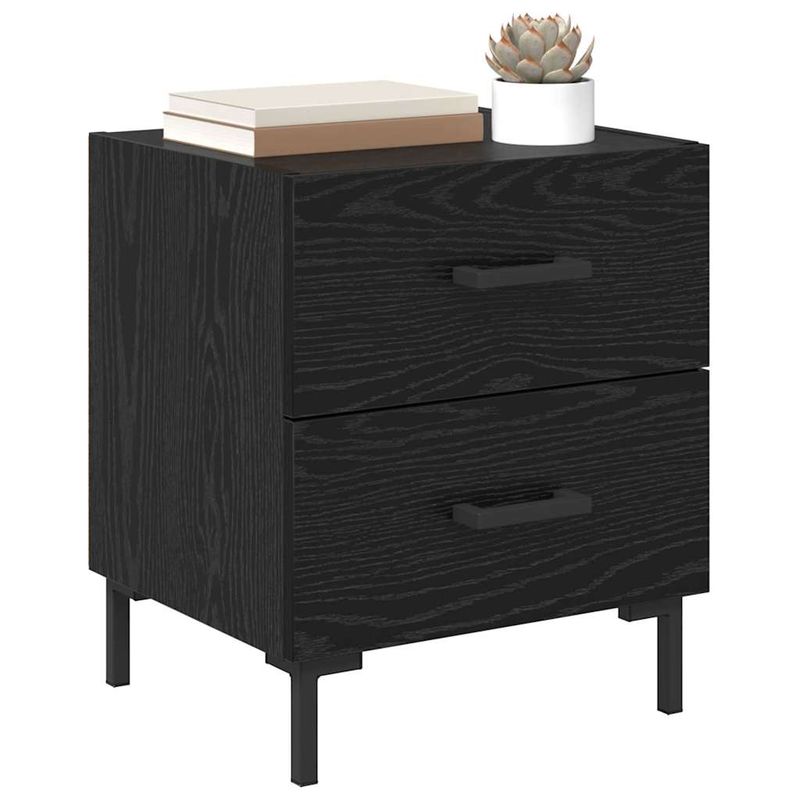 Casa si Gradina - Mobilier - Comode si corpuri - Noptiere - Noptiera Stejar Negru 40 x 35 x 47,5 cm Lemn compozit - Infinity.ro