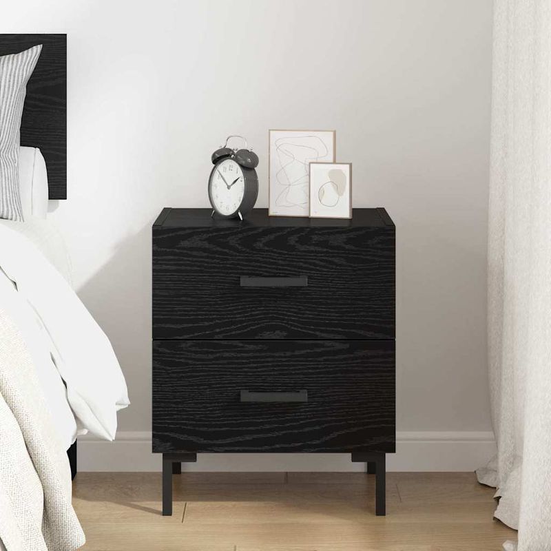 Casa si Gradina - Mobilier - Comode si corpuri - Noptiere - Noptiera Stejar Negru 40 x 35 x 47,5 cm Lemn compozit - Infinity.ro
