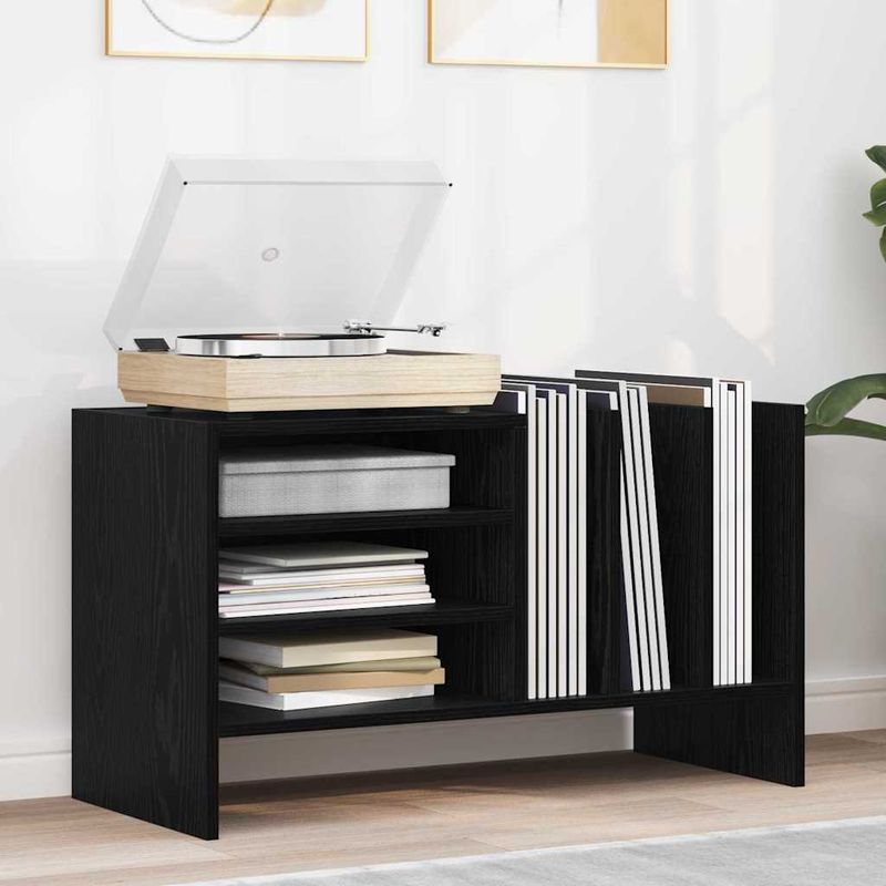 Casa si Gradina - Mobilier - Dulapuri si sifoniere - Dulapuri - Dulap pentru discuri de vinil Stejar Negru 78,5 x 35 x 45 cm - Infinity.ro