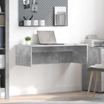 Casa si Gradina - Mobilier - Mese si birouri - Birouri - Birou montat pe perete Pe perete Gri din beton 100 x 45 x 30 cm - Infinity.ro