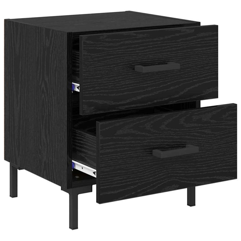 Casa si Gradina - Mobilier - Comode si corpuri - Noptiere - Noptiera Stejar Negru 40 x 35 x 47,5 cm Lemn compozit - Infinity.ro