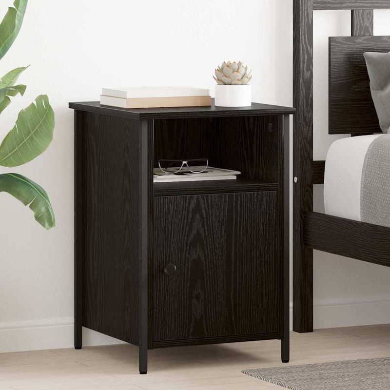 Casa si Gradina - Mobilier - Comode si corpuri - Noptiere - Noptiera Stejar Negru 40 x 42 x 60 cm Lemn compozit - Infinity.ro