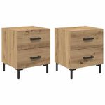 Casa si Gradina - Mobilier - Comode si corpuri - Noptiere - Noptiera 2 pcs Stejar Artizanal 40 x 35 x 47,5 cm - Infinity.ro
