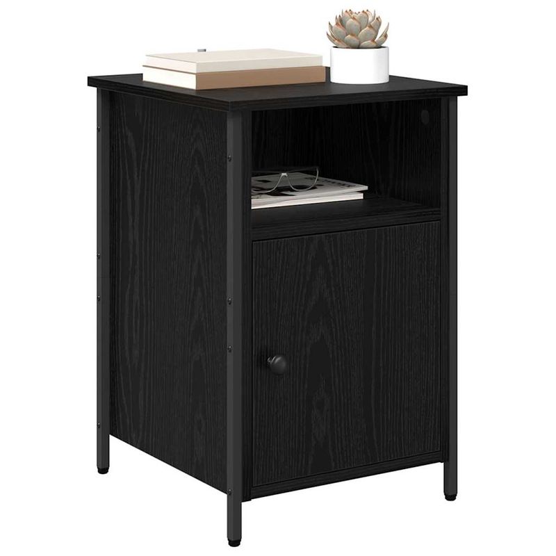 Casa si Gradina - Mobilier - Comode si corpuri - Noptiere - Noptiera Stejar Negru 40 x 42 x 60 cm Lemn compozit - Infinity.ro