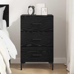Casa si Gradina - Mobilier - Comode si corpuri - Noptiere - Noptiera Stejar Negru 40 x 40 x 66 cm Lemn compozit - Infinity.ro