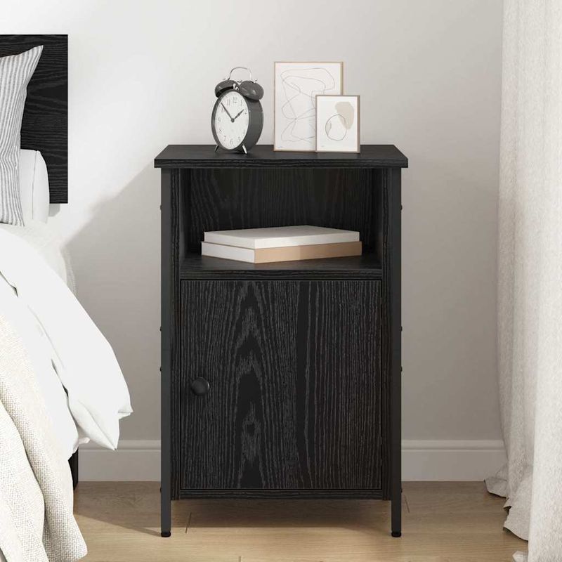 Casa si Gradina - Mobilier - Comode si corpuri - Noptiere - Noptiera Stejar Negru 40 x 42 x 60 cm Lemn compozit - Infinity.ro