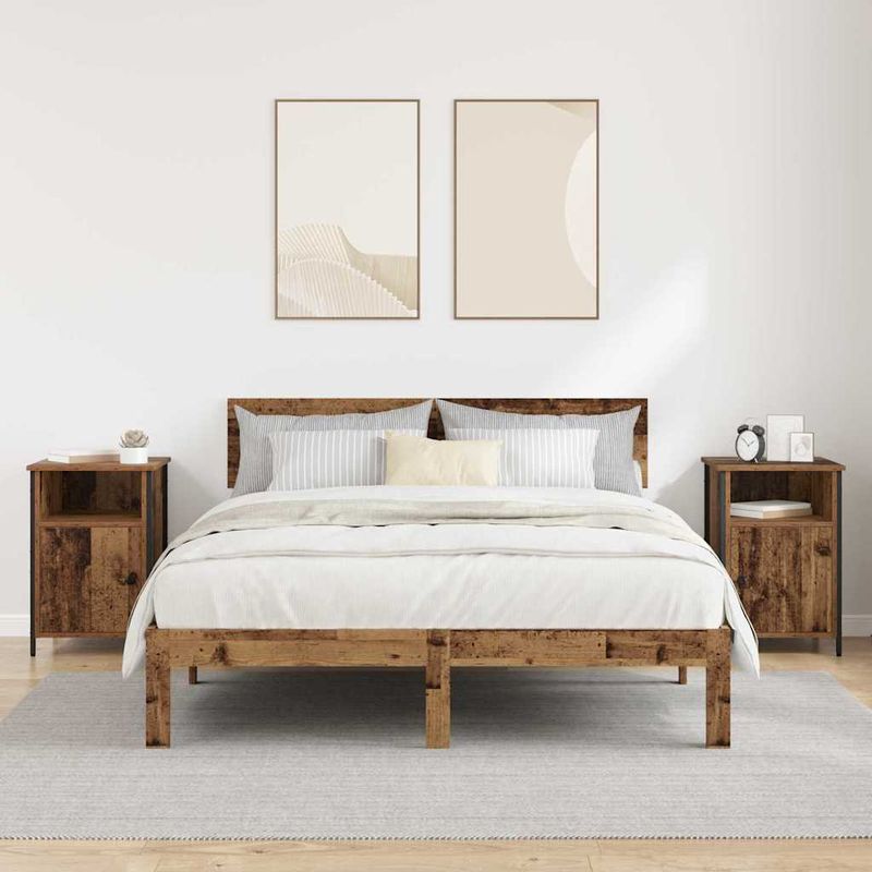 Casa si Gradina - Mobilier - Comode si corpuri - Noptiere - Noptiera 2 pcs Lemn vechi 40 x 42 x 60 cm Lemn compozit - Infinity.ro