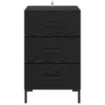 Casa si Gradina - Mobilier - Comode si corpuri - Noptiere - Noptiera Stejar Negru 40 x 40 x 66 cm Lemn compozit - Infinity.ro