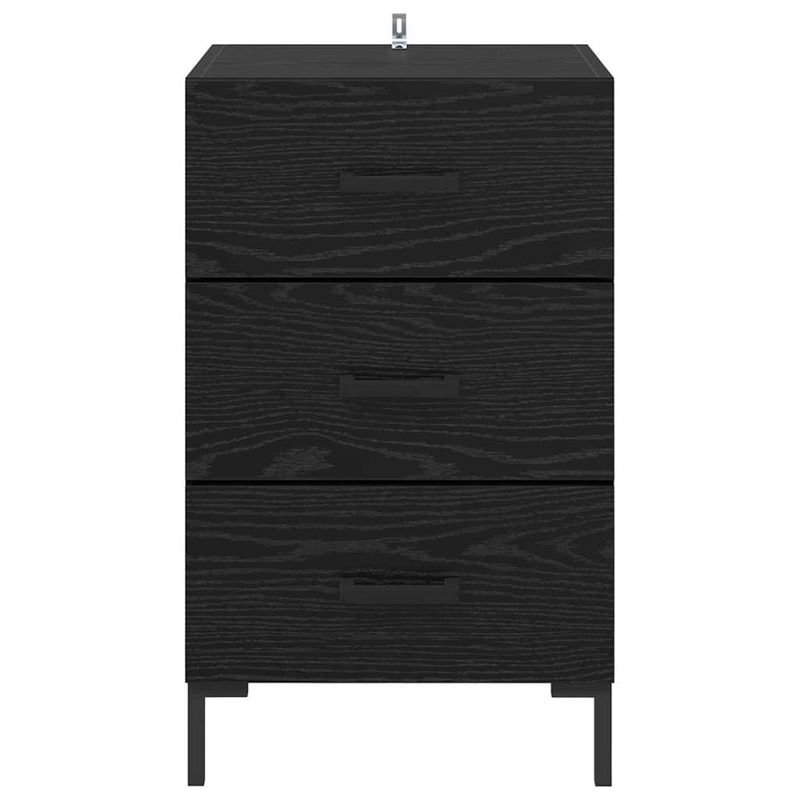 Casa si Gradina - Mobilier - Comode si corpuri - Noptiere - Noptiera Stejar Negru 40 x 40 x 66 cm Lemn compozit - Infinity.ro