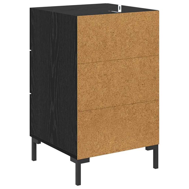 Casa si Gradina - Mobilier - Comode si corpuri - Noptiere - Noptiera Stejar Negru 40 x 40 x 66 cm Lemn compozit - Infinity.ro