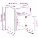 Casa si Gradina - Mobilier - Comode si corpuri - Noptiere - Noptiera Lemn vechi 40 x 42 x 60 cm Lemn compozit - Infinity.ro