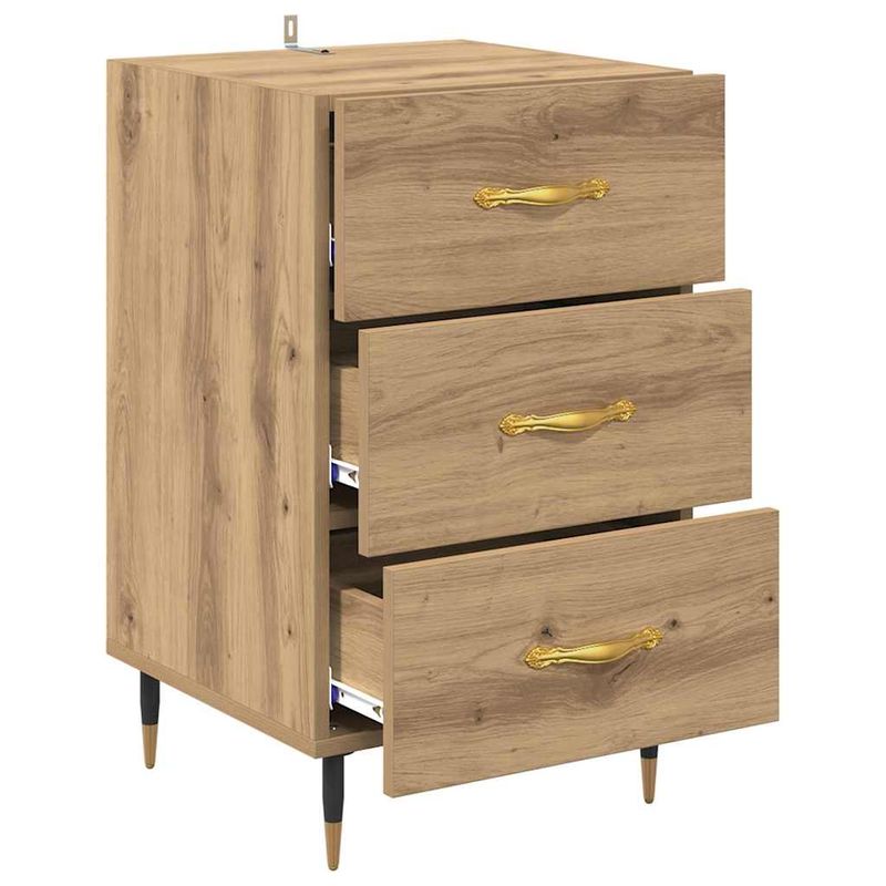 Casa si Gradina - Mobilier - Comode si corpuri - Noptiere - Noptiera Stejar Artizanal 40 x 40 x 66 cm Lemn compozit - Infinity.ro