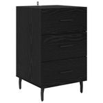 Casa si Gradina - Mobilier - Comode si corpuri - Noptiere - Noptiera Stejar Negru 40 x 40 x 66 cm Lemn compozit - Infinity.ro