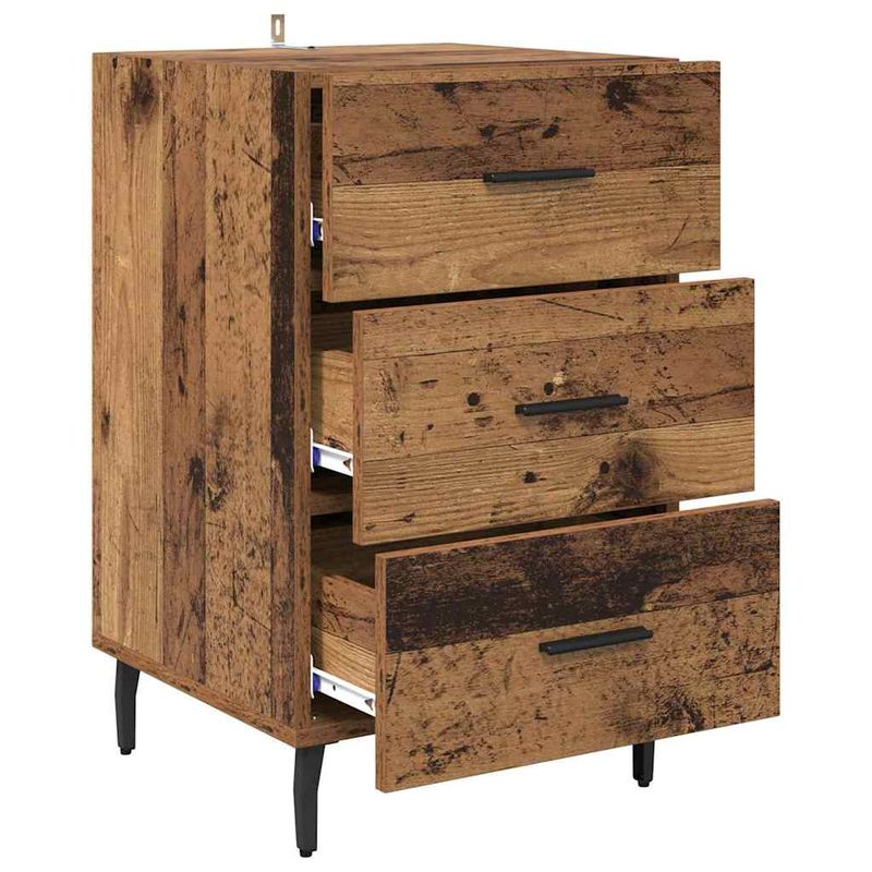 Casa si Gradina - Mobilier - Comode si corpuri - Noptiere - Noptiera Lemn vechi 40 x 40 x 66 cm Lemn compozit - Infinity.ro