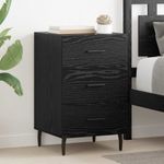 Casa si Gradina - Mobilier - Comode si corpuri - Noptiere - Noptiera Stejar Negru 40 x 40 x 66 cm Lemn compozit - Infinity.ro