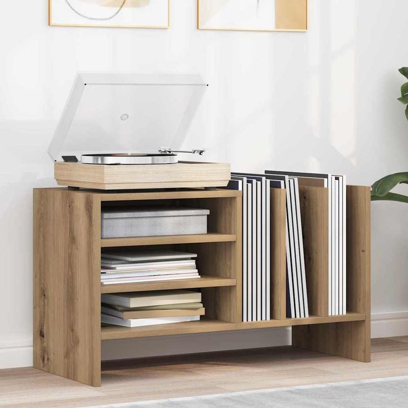 Casa si Gradina - Mobilier - Dulapuri si sifoniere - Dulapuri - Dulap pentru discuri de vinil cu raft Stejar Artizanal - Infinity.ro