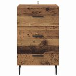 Casa si Gradina - Mobilier - Comode si corpuri - Noptiere - Noptiera Lemn vechi 40 x 40 x 66 cm Lemn compozit - Infinity.ro