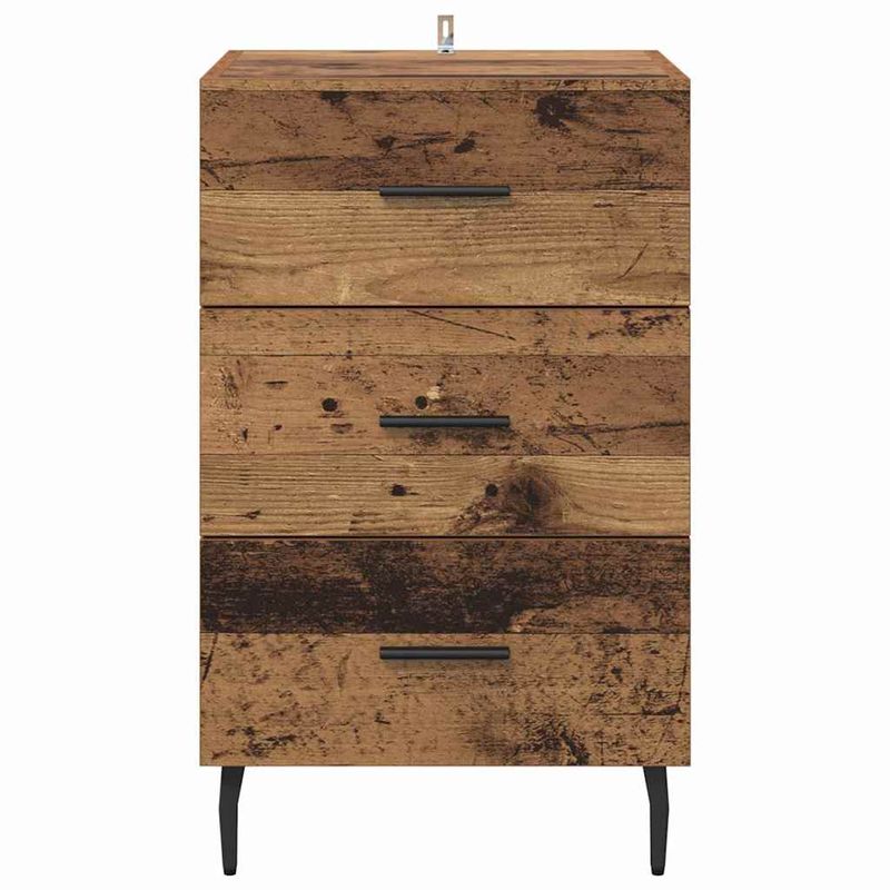 Casa si Gradina - Mobilier - Comode si corpuri - Noptiere - Noptiera Lemn vechi 40 x 40 x 66 cm Lemn compozit - Infinity.ro