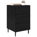 Casa si Gradina - Mobilier - Comode si corpuri - Noptiere - Noptiera Stejar Negru 40 x 40 x 66 cm Lemn compozit - Infinity.ro