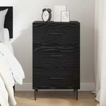 Casa si Gradina - Mobilier - Comode si corpuri - Noptiere - Noptiera Stejar Negru 40 x 40 x 66 cm Lemn compozit - Infinity.ro