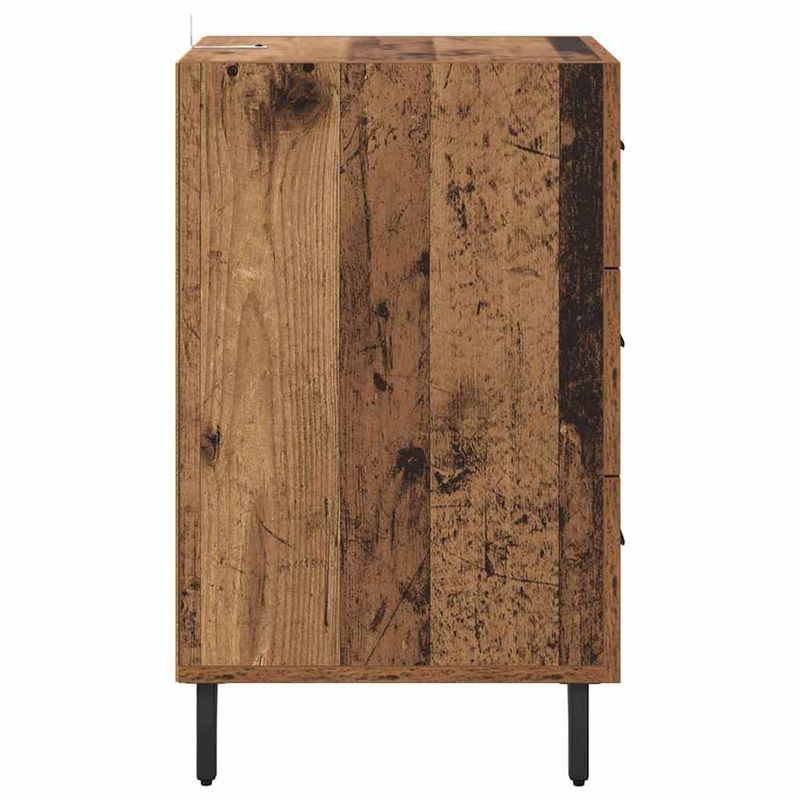Casa si Gradina - Mobilier - Comode si corpuri - Noptiere - Noptiera Lemn vechi 40 x 40 x 66 cm Lemn compozit - Infinity.ro