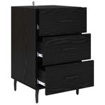 Casa si Gradina - Mobilier - Comode si corpuri - Noptiere - Noptiera Stejar Negru 40 x 40 x 66 cm Lemn compozit - Infinity.ro