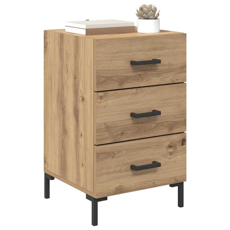 Casa si Gradina - Mobilier - Comode si corpuri - Noptiere - Noptiera Stejar Artizanal 40 x 40 x 66 cm Lemn compozit - Infinity.ro