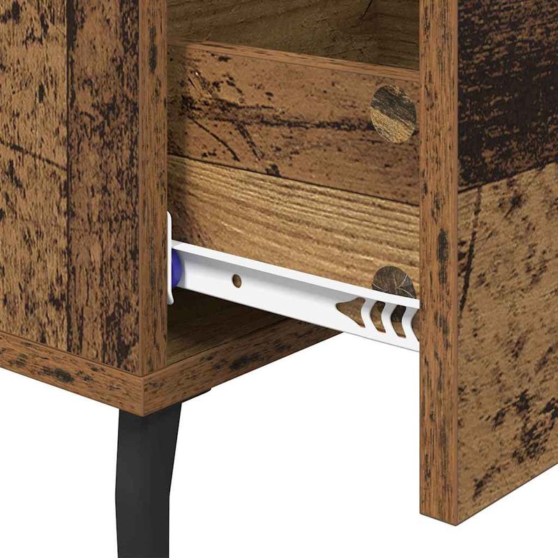 Casa si Gradina - Mobilier - Comode si corpuri - Noptiere - Noptiera Lemn vechi 40 x 40 x 66 cm Lemn compozit - Infinity.ro