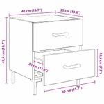 Casa si Gradina - Mobilier - Comode si corpuri - Noptiere - Noptiera 2 pcs Stejar Artizanal 40 x 35 x 47,5 cm - Infinity.ro