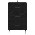 Casa si Gradina - Mobilier - Comode si corpuri - Noptiere - Noptiera Stejar Negru 40 x 40 x 66 cm Lemn compozit - Infinity.ro