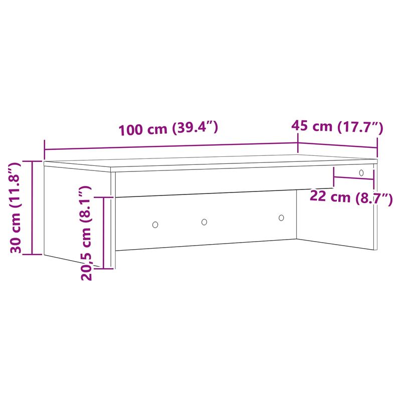 Casa si Gradina - Mobilier - Mese si birouri - Birouri - Birou montat pe perete Pe perete Gri Sonoma 100 x 45 x 30 cm - Infinity.ro
