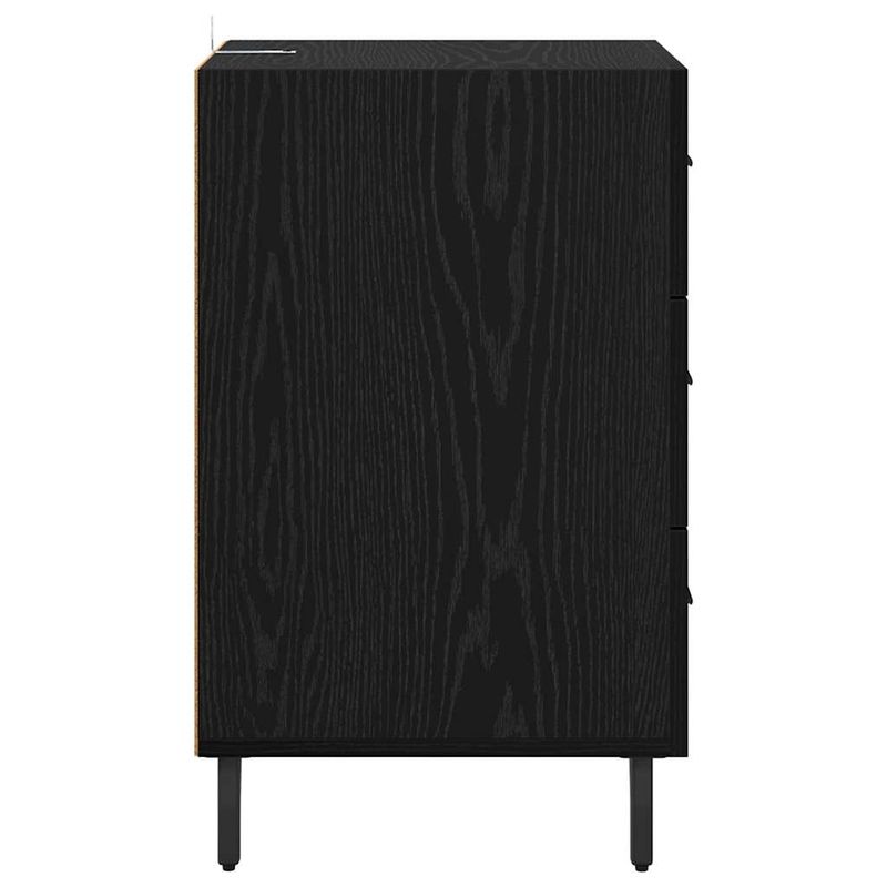 Casa si Gradina - Mobilier - Comode si corpuri - Noptiere - Noptiera Stejar Negru 40 x 40 x 66 cm Lemn compozit - Infinity.ro