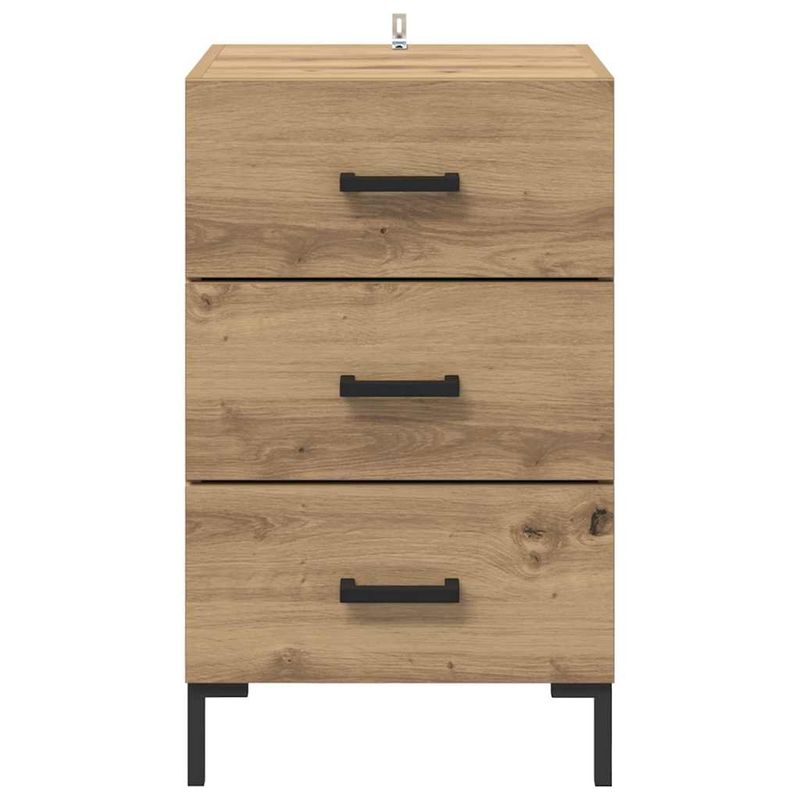 Casa si Gradina - Mobilier - Comode si corpuri - Noptiere - Noptiera Stejar Artizanal 40 x 40 x 66 cm Lemn compozit - Infinity.ro