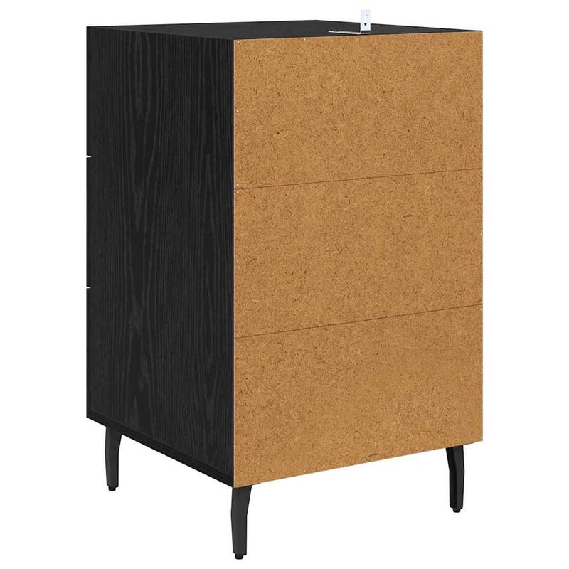 Casa si Gradina - Mobilier - Comode si corpuri - Noptiere - Noptiera Stejar Negru 40 x 40 x 66 cm Lemn compozit - Infinity.ro