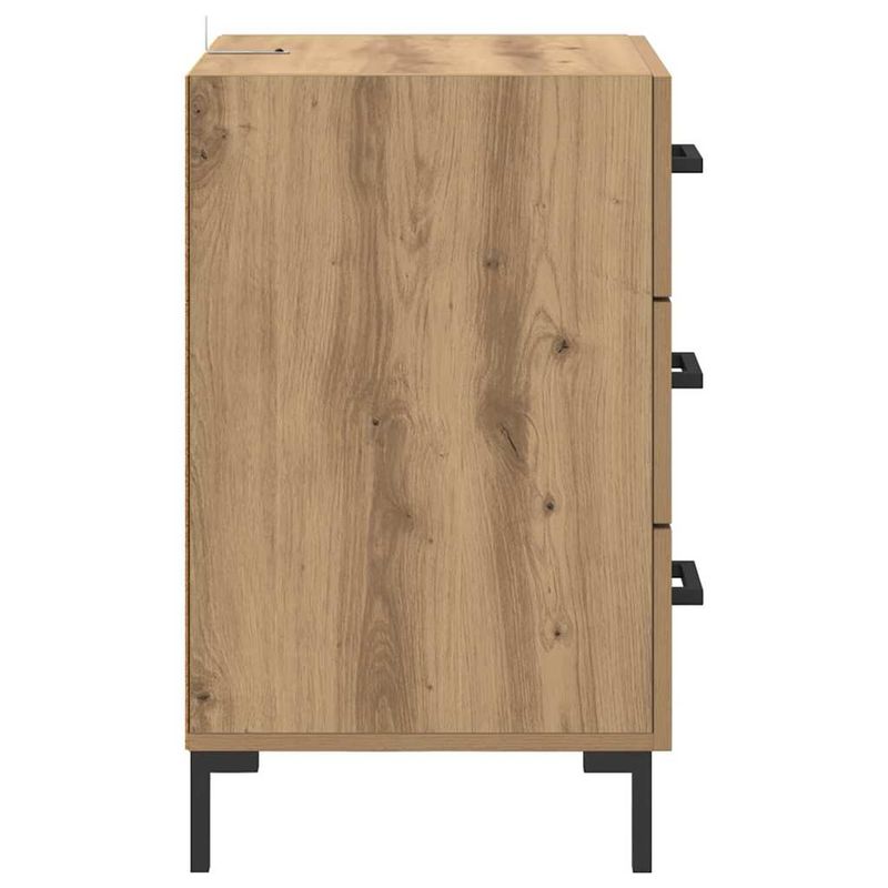 Casa si Gradina - Mobilier - Comode si corpuri - Noptiere - Noptiera Stejar Artizanal 40 x 40 x 66 cm Lemn compozit - Infinity.ro