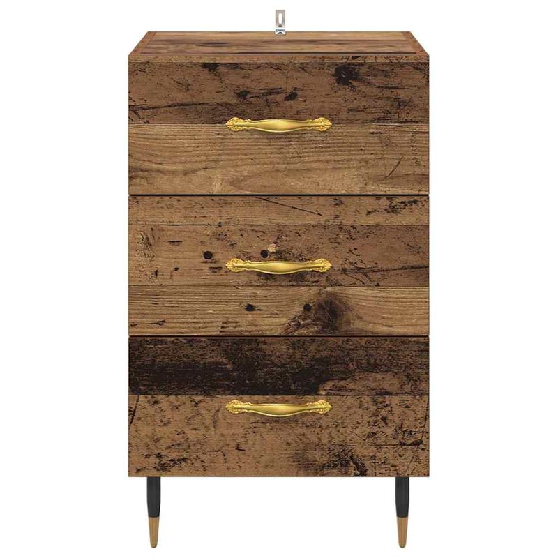 Casa si Gradina - Mobilier - Comode si corpuri - Noptiere - Noptiera Lemn vechi 40 x 40 x 66 cm Lemn compozit - Infinity.ro