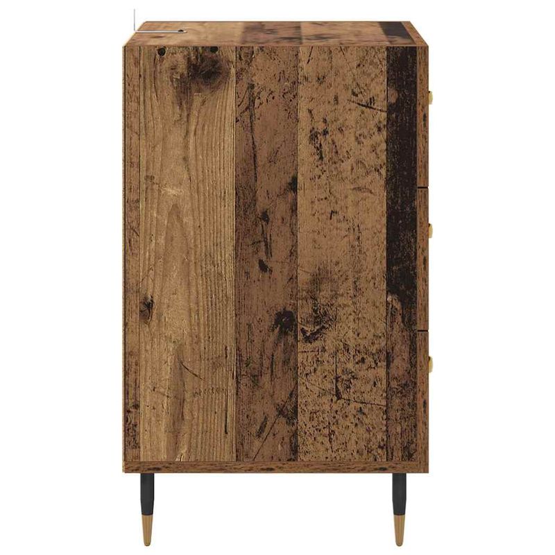Casa si Gradina - Mobilier - Comode si corpuri - Noptiere - Noptiera Lemn vechi 40 x 40 x 66 cm Lemn compozit - Infinity.ro