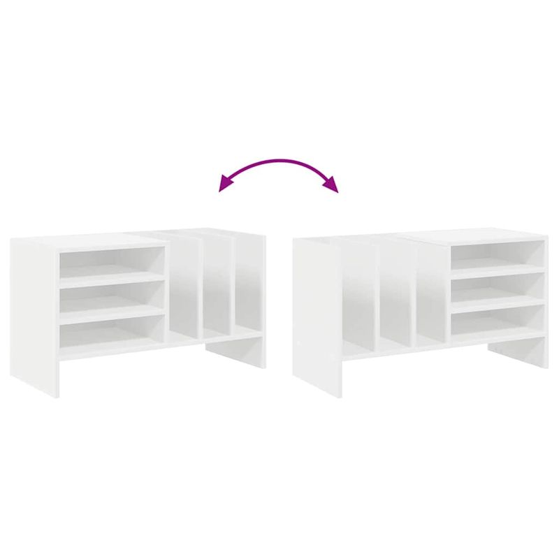 Casa si Gradina - Mobilier - Dulapuri si sifoniere - Dulapuri - Dulap pentru discuri de vinil cu raft Alb 78,5 x 35 x 45 cm - Infinity.ro