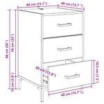 Casa si Gradina - Mobilier - Comode si corpuri - Noptiere - Noptiera Stejar Artizanal 40 x 40 x 66 cm Lemn compozit - Infinity.ro