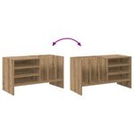 Casa si Gradina - Mobilier - Dulapuri si sifoniere - Dulapuri - Dulap pentru discuri de vinil cu raft Stejar Artizanal - Infinity.ro
