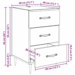 Casa si Gradina - Mobilier - Comode si corpuri - Noptiere - Noptiera Lemn vechi 40 x 40 x 66 cm Lemn compozit - Infinity.ro