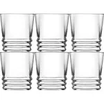 Casa si Gradina - Bucatarie si vesela - Cani si pahare - Pahare - Set 6 Pahare din Sticla Transparenta cu Model in Relief, Capacitate 85ml, Ideal pentru Aperitive - ABYZ™ - Infinity.ro